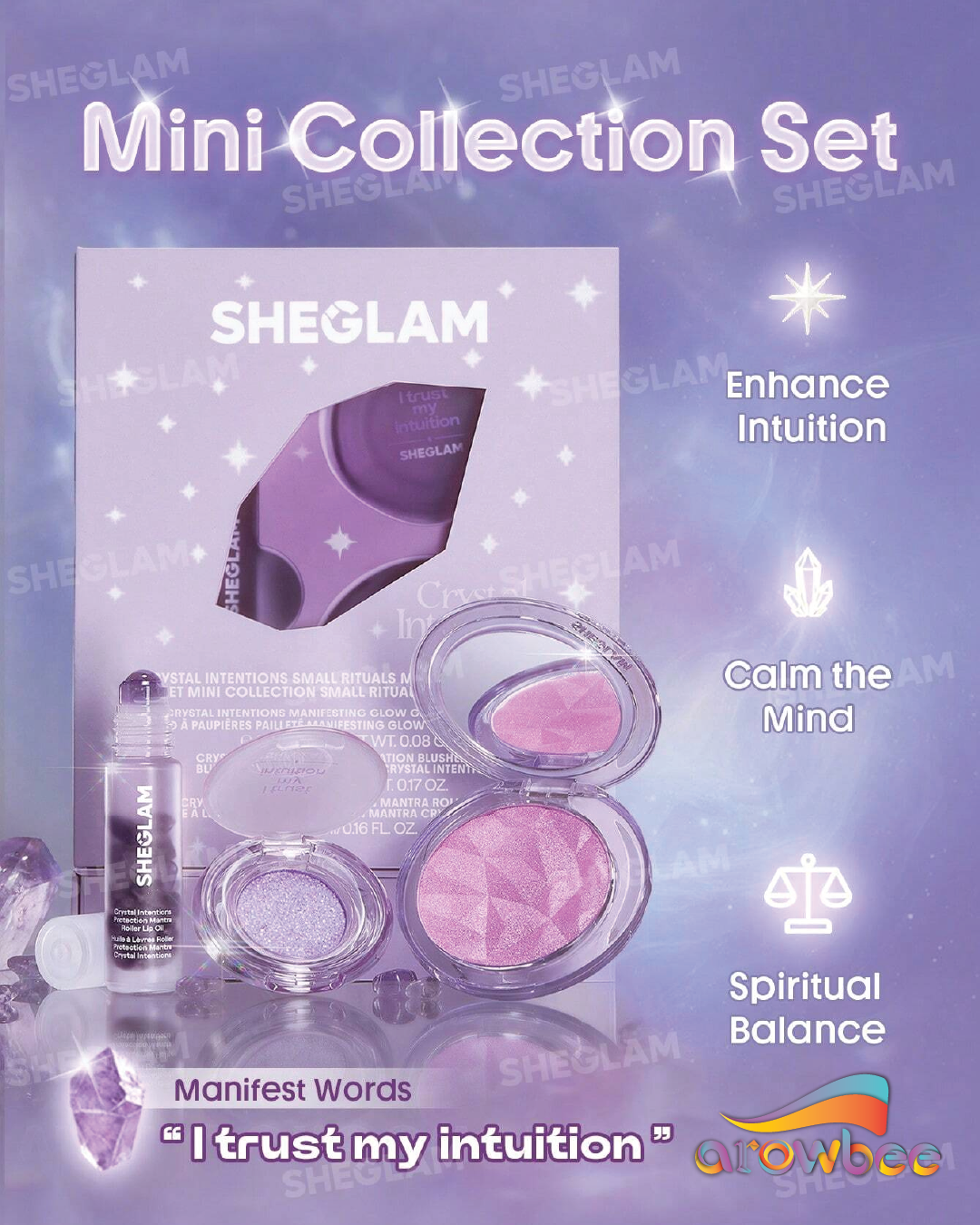SHEGLAM Crystal Intentions Small Rituals Mini Collection Set