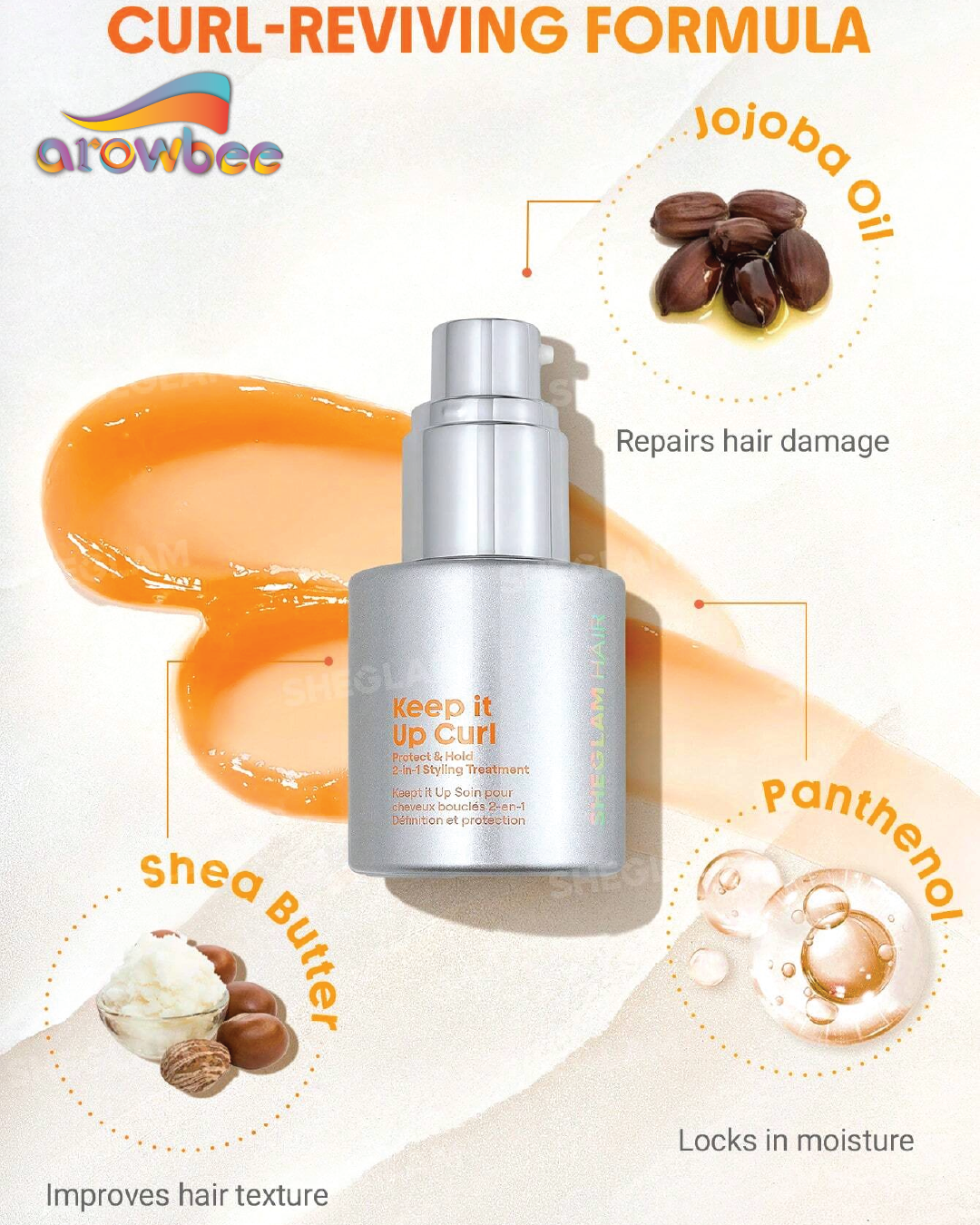 SHEGLAM HAIR Keep It Up Curl Protect & Hold 2-In-1 Styling Treatment