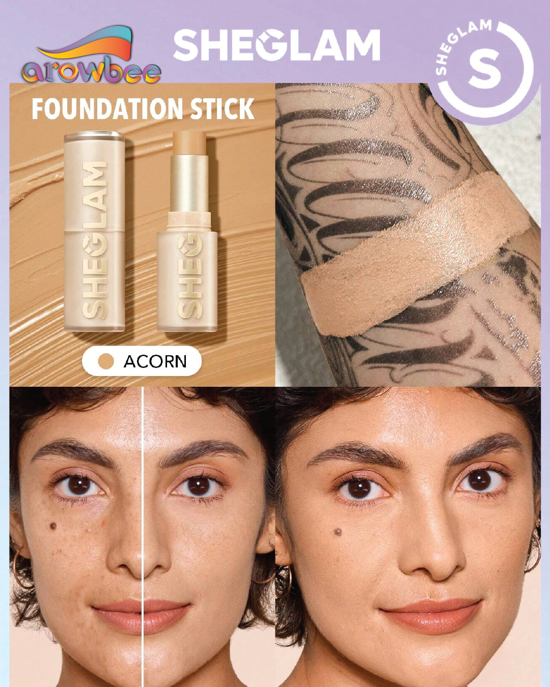 SHEGLAM Skin Magnet High Coverage Foundation Stick