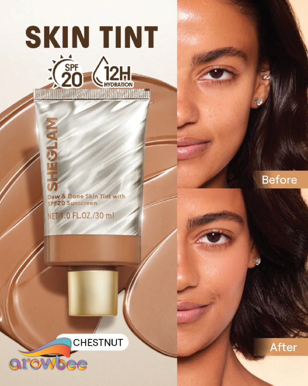 SHEGLAM Dew & Done Skin Tint With Spf20