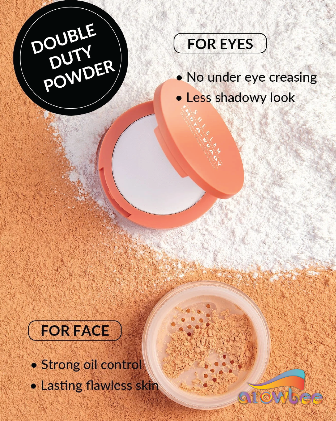 SHEGLAM Insta-Ready Face & Under Eye Setting Powder Duo